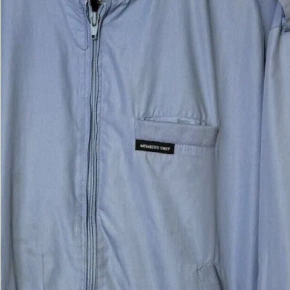 Vintage 80s 90s Members Only Racer Cafe Blue Biker Jacket - Picture 2 of 8